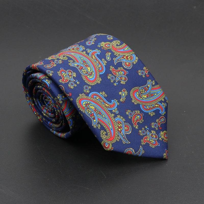 Buycenter Super Soft Silk Ties - 75mm Bohemian Necktie for Men - Buy Center US