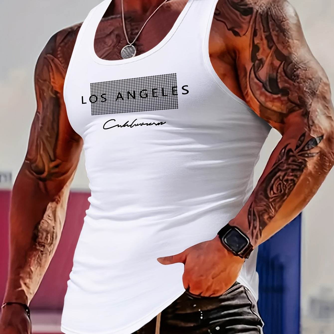 MBD Men's Trendy Narrow Shoulder Tie Back Vest - Casual Summer Style - Buy Center US