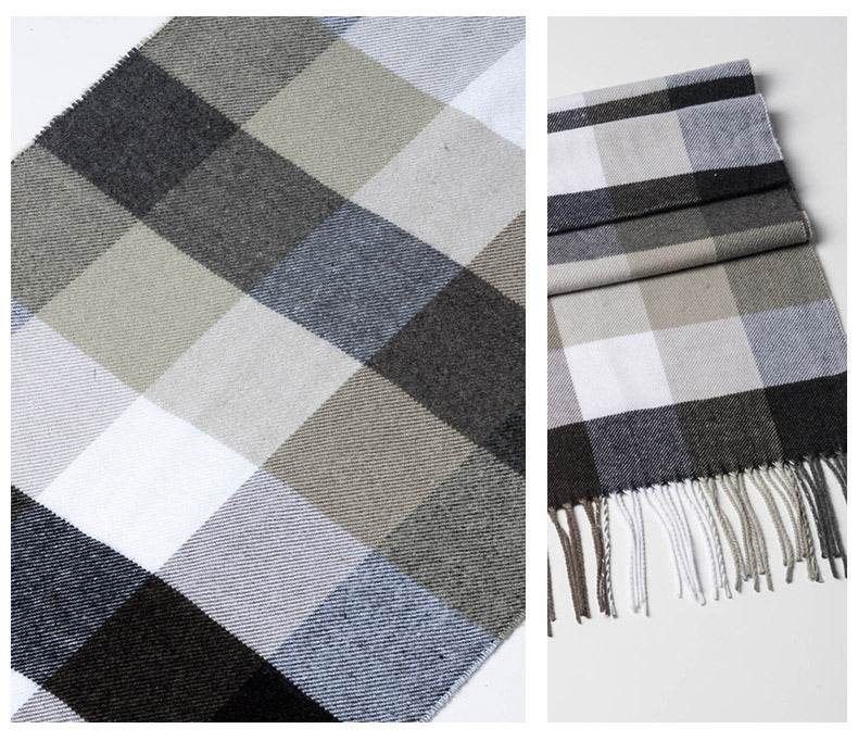 Buycenter Stylish Men's Plaid Scarf - Warm, Soft, Windproof for All Seasons - Buy Center US
