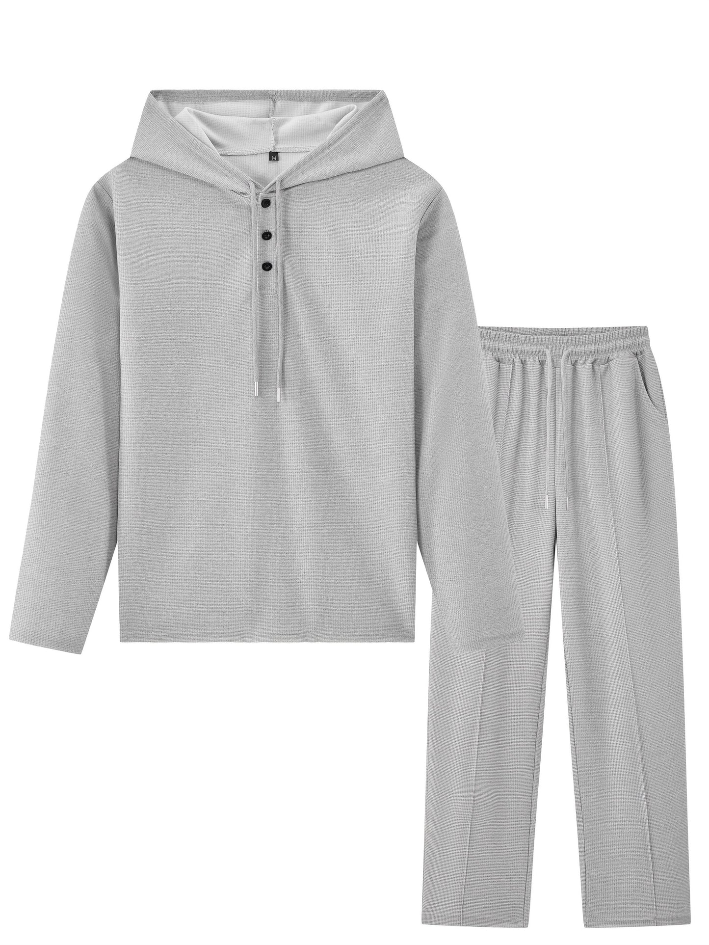 Casual Men's 2-Piece Set - Hooded Sweatshirt & Drawstring Pants - Buy Center US