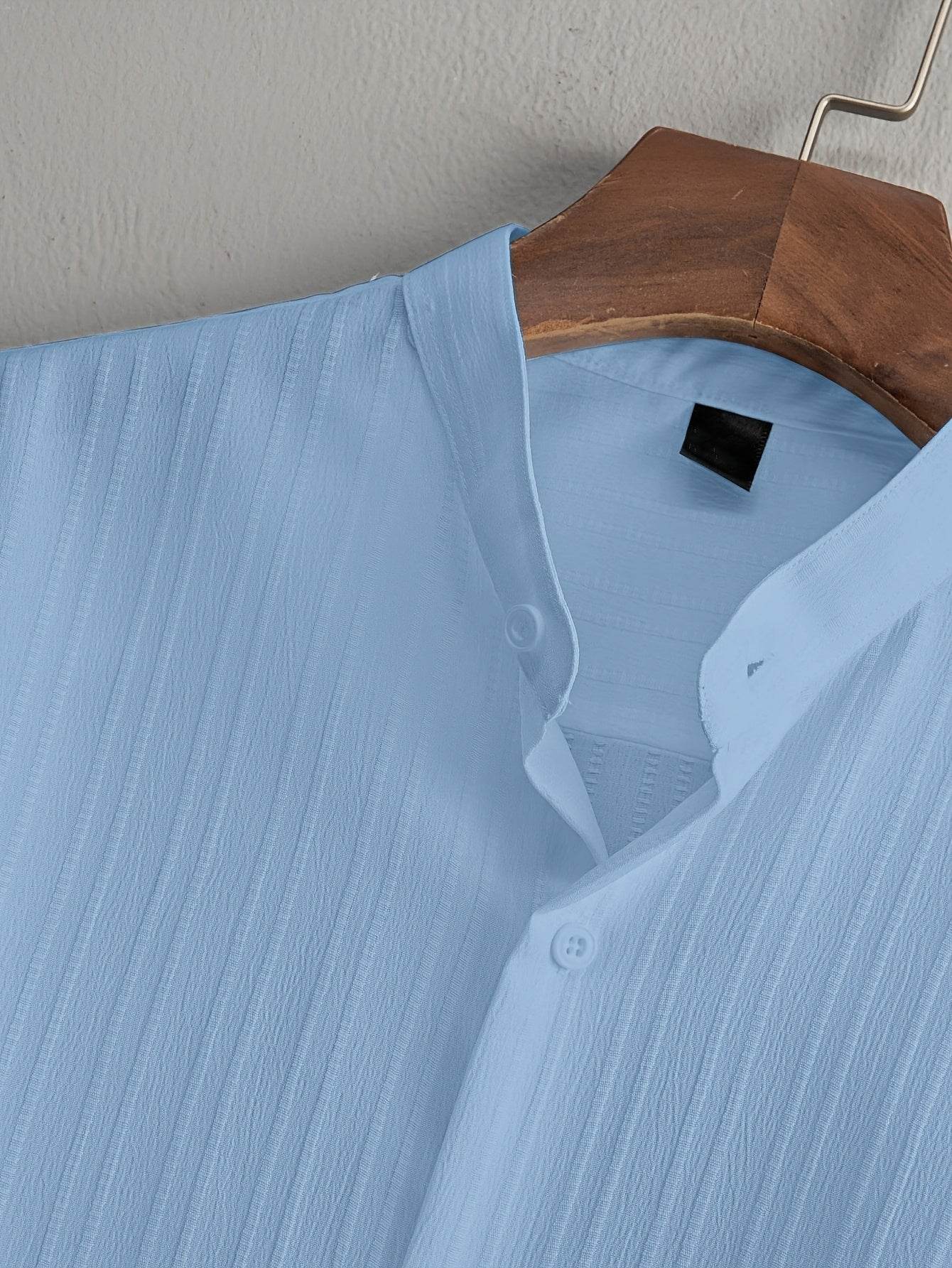 Men's Casual Striped Short Sleeve Shirt & Drawstring Pants Set - Summer Style - Buy Center US