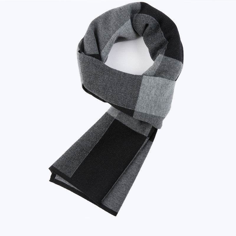 Buycenter Men's Warm Wool Plaid Scarf - Casual Fashion Accessory - Buy Center US