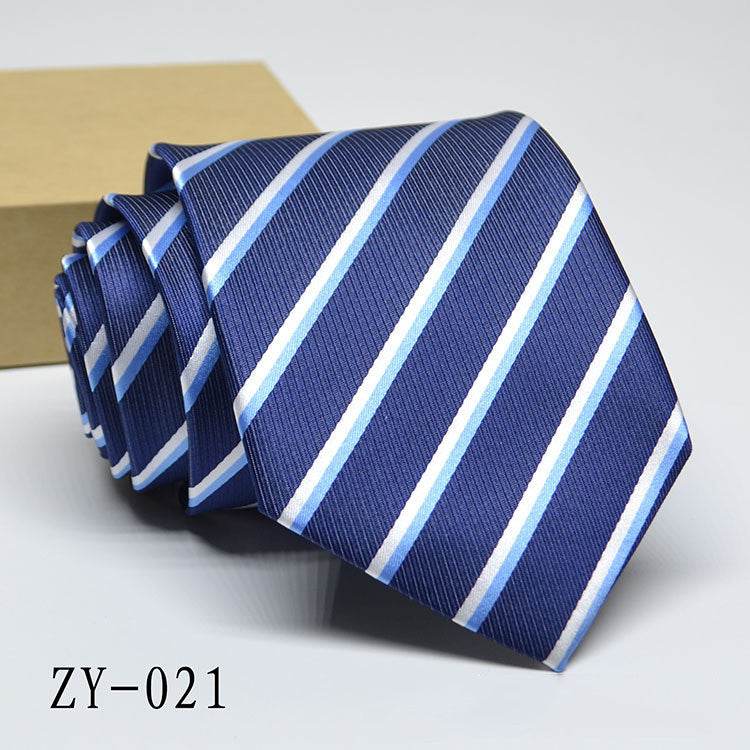 Buycenter Men's 1200D Striped Tie - Elegant Jacquard Style, Various Colors - Buy Center US