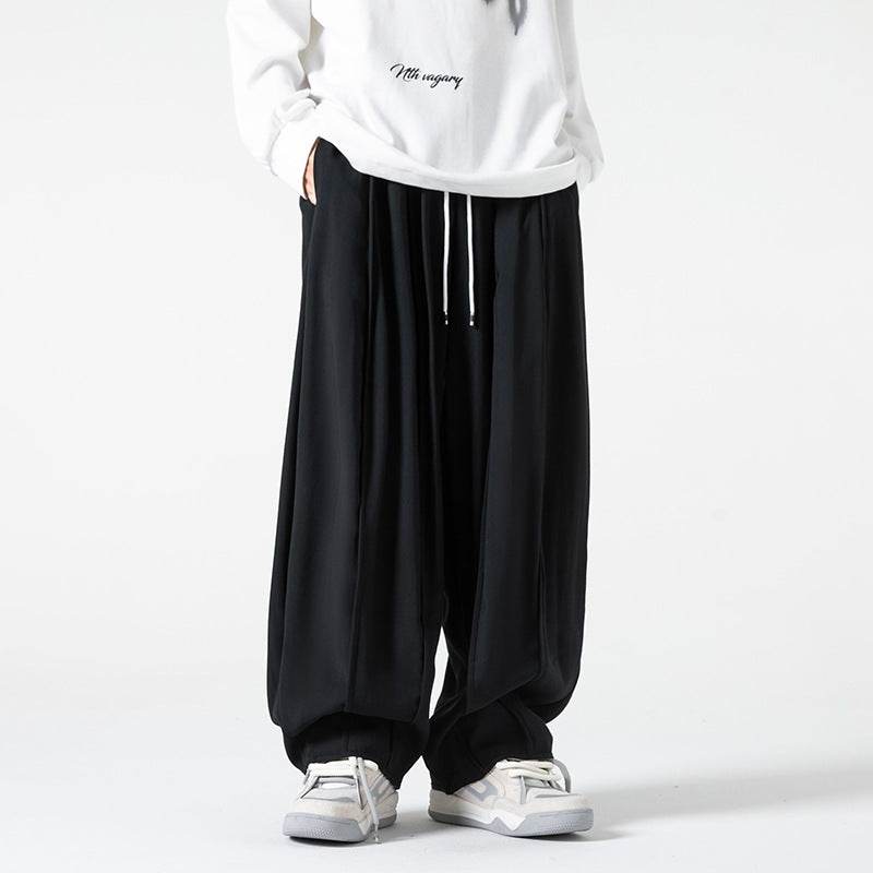 Men's Loose Wide Leg Cargo Bloomers - Solid Color, Multiple Sizes Available - Buy Center US