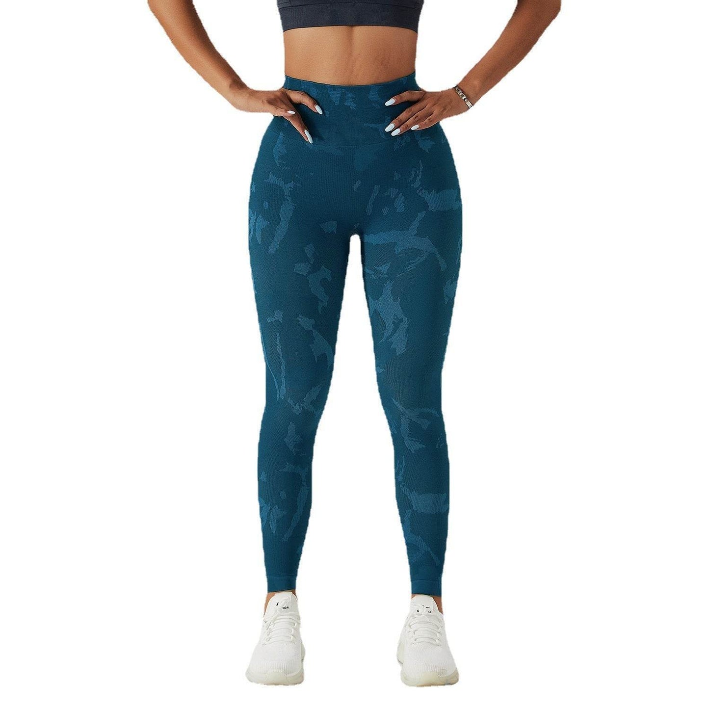 Women's Camouflage Peach Hip Raise Fitness Pants - Quick-Drying for All Sports - Buy Center US