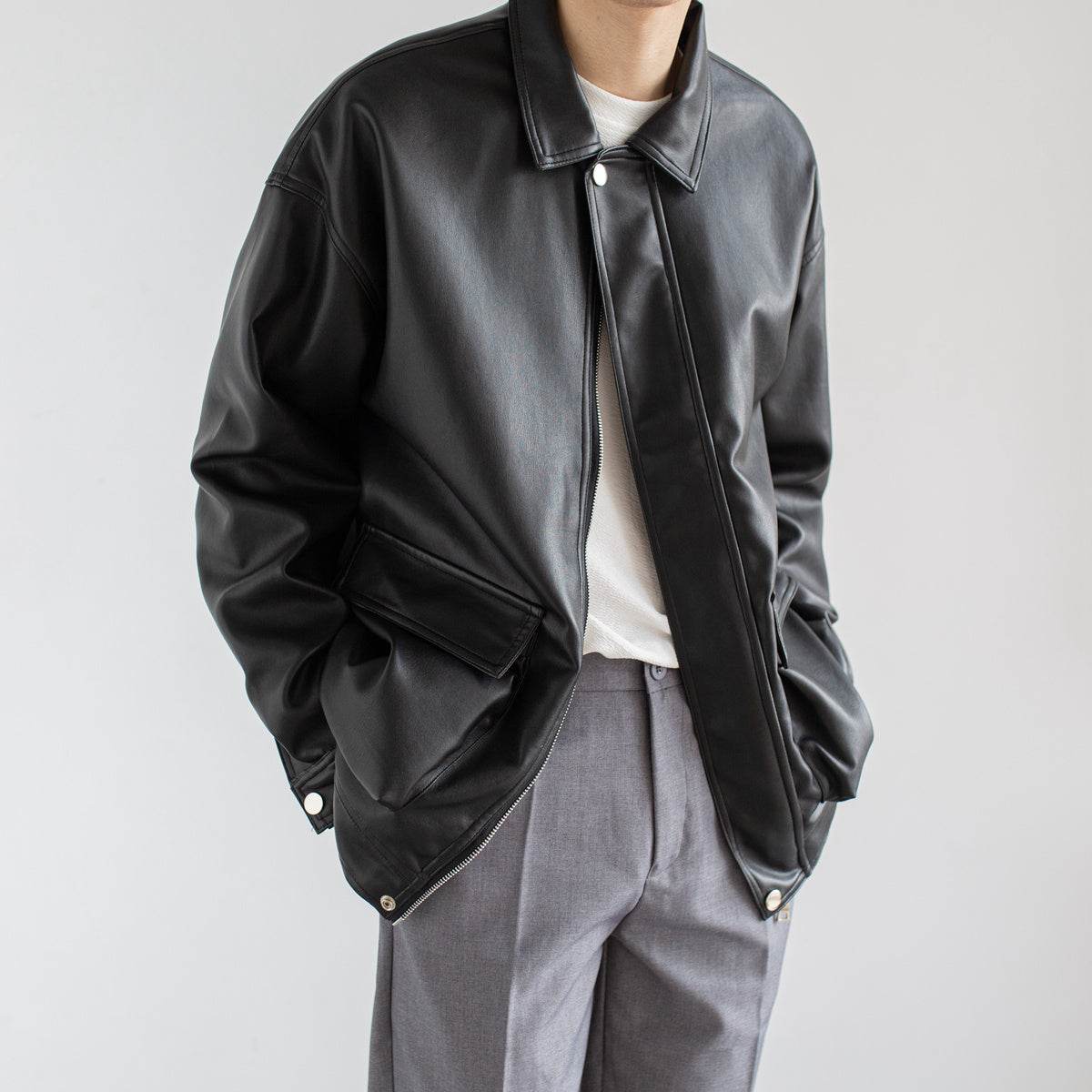 Buycenter Black Chic Leather Jacket for Men - Trendy & Stylish Look - Buy Center US