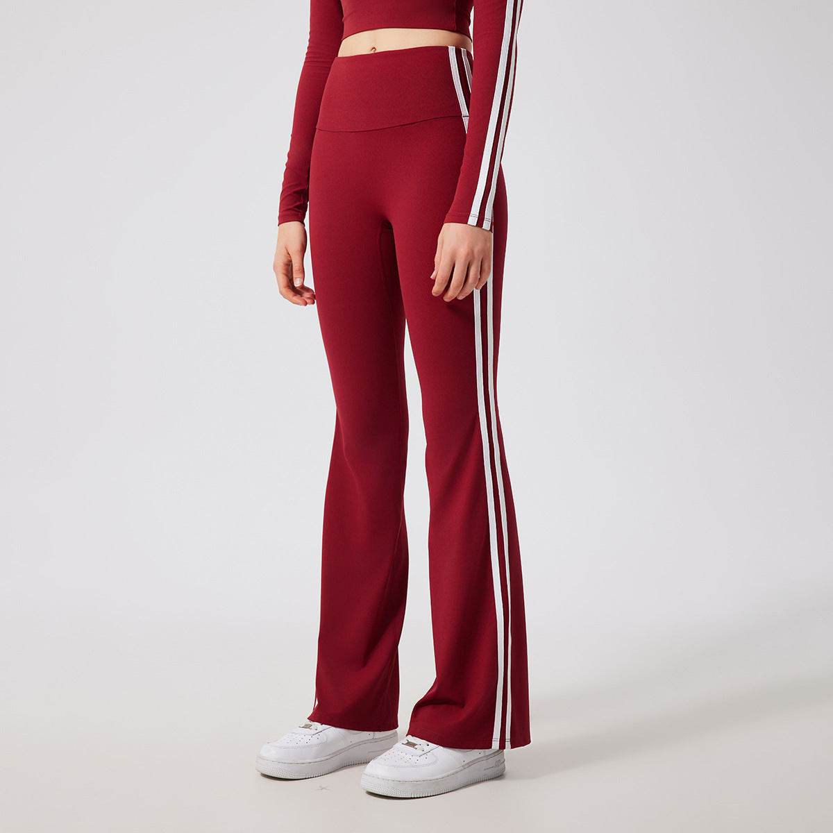 High Waist Yoga Pants - Breathable Running Sports Trousers in Soft Colors - Buy Center US