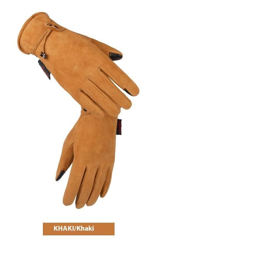 Genuine Leather Touch Screen Gloves - Warm Winter Fashion for All - Buy Center US