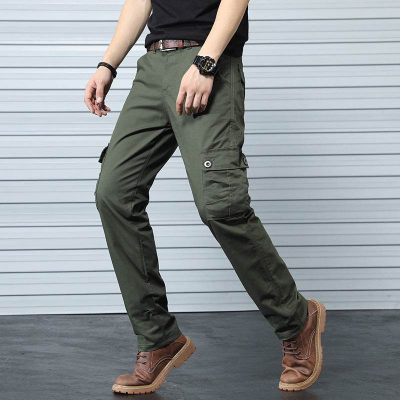 Buycenter Tough Guy Overalls - Men's Cotton Casual Pants in Khaki & Gray - Buy Center US