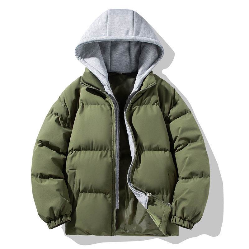 Buycenter Men's Thickened Warm Coat - Fake Two-Piece Cardigan Style - Buy Center US