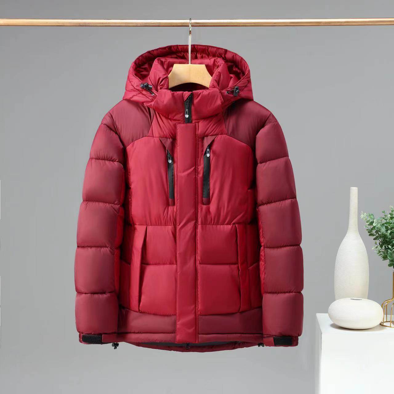 Buycenter Winter Color Blocked Down Jacket - Warm & Stylish Hoodie - Buy Center US