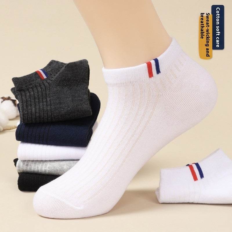 Buycenter Men's Casual Cotton Socks - Solid Color 5-Pair Set - Buy Center US