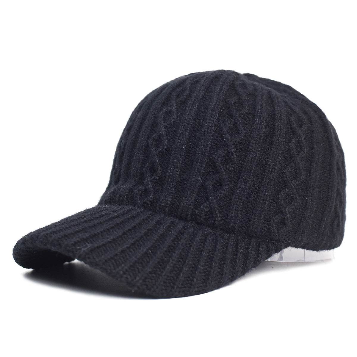 Buycenter Knitting Wool Baseball Cap - Warm, Breathable Winter Headwear - Buy Center US