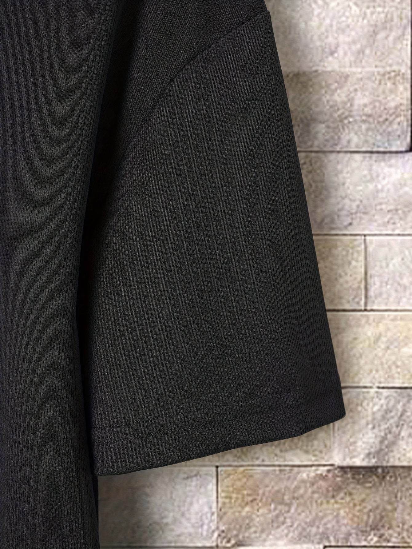 Men’s Black Polo Shirt & Pocket Shorts Set - Casual Stretchy Summer Attire - Buy Center US