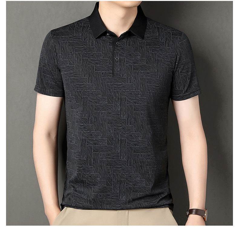 Buycenter Men's Ice Silk Casual Short Sleeve - Stylish & Versatile Fashion - Buy Center US