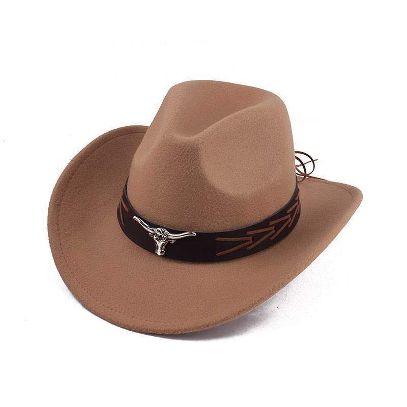 Woolen Cowboy Hat for Men & Women - Adjustable Ethnic Style Summer Accessory - Buy Center US