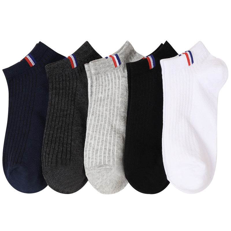 Buycenter Men's Casual Cotton Socks - Solid Color 5-Pair Set - Buy Center US