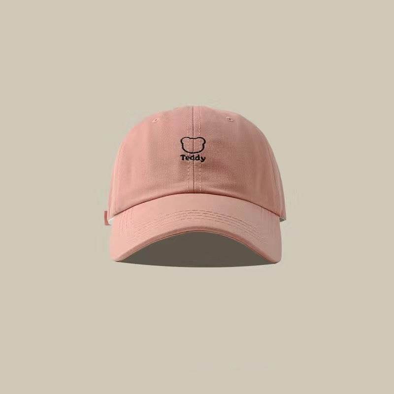 Casual Bear Embroidery Sun Hat - Breathable Adjustable Cotton Cap - Buy Center US