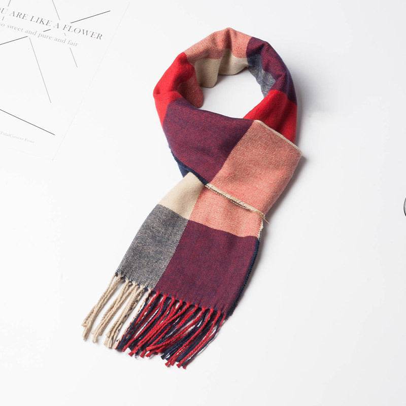 Buycenter Stylish Men's Plaid Scarf - Warm, Soft, Windproof for All Seasons - Buy Center US