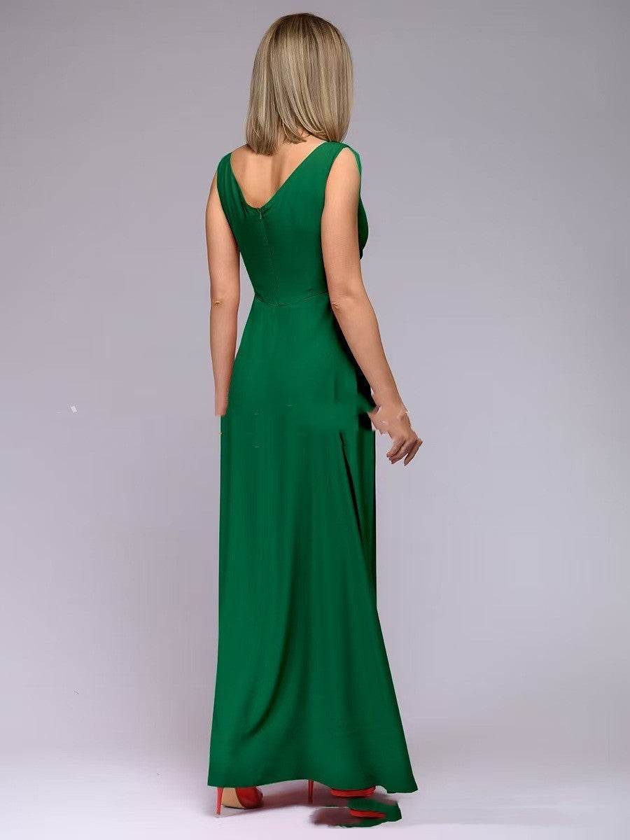 Solid Color Sleeveless Waist Dress - Mid Waist in Stylish Colors - Buy Center US