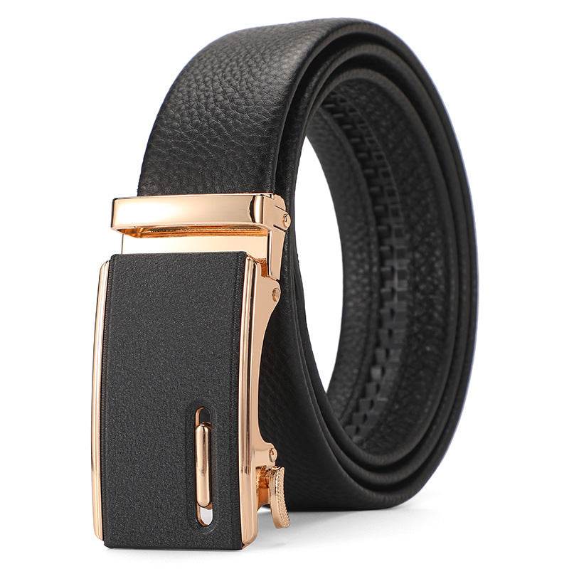 Buycenter Genuine Leather Automatic Belt for Boys - Stylish & Durable Design - Buy Center US