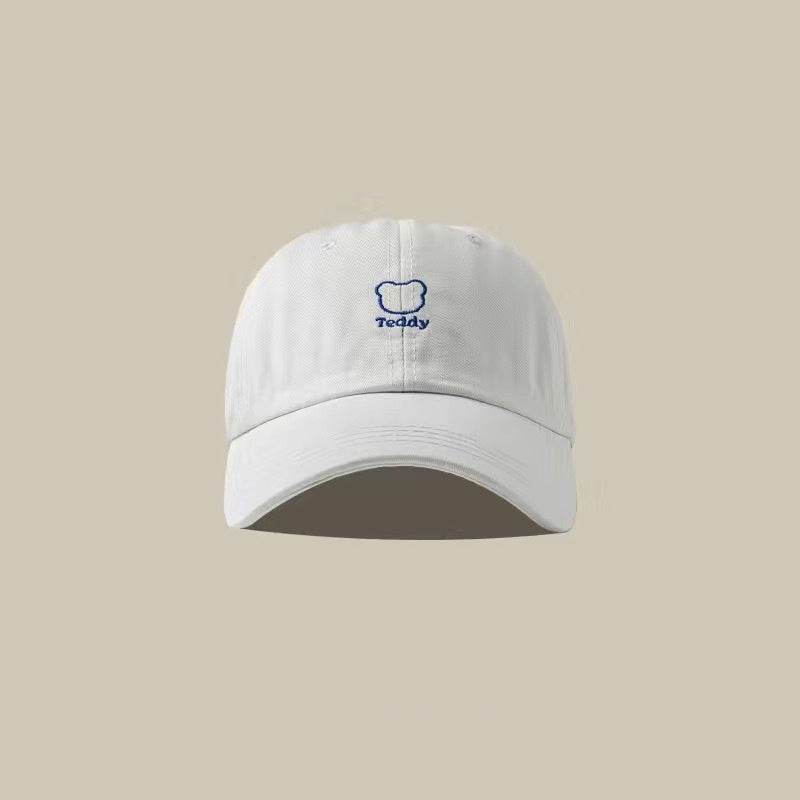 Casual Bear Embroidery Sun Hat - Breathable Adjustable Cotton Cap - Buy Center US