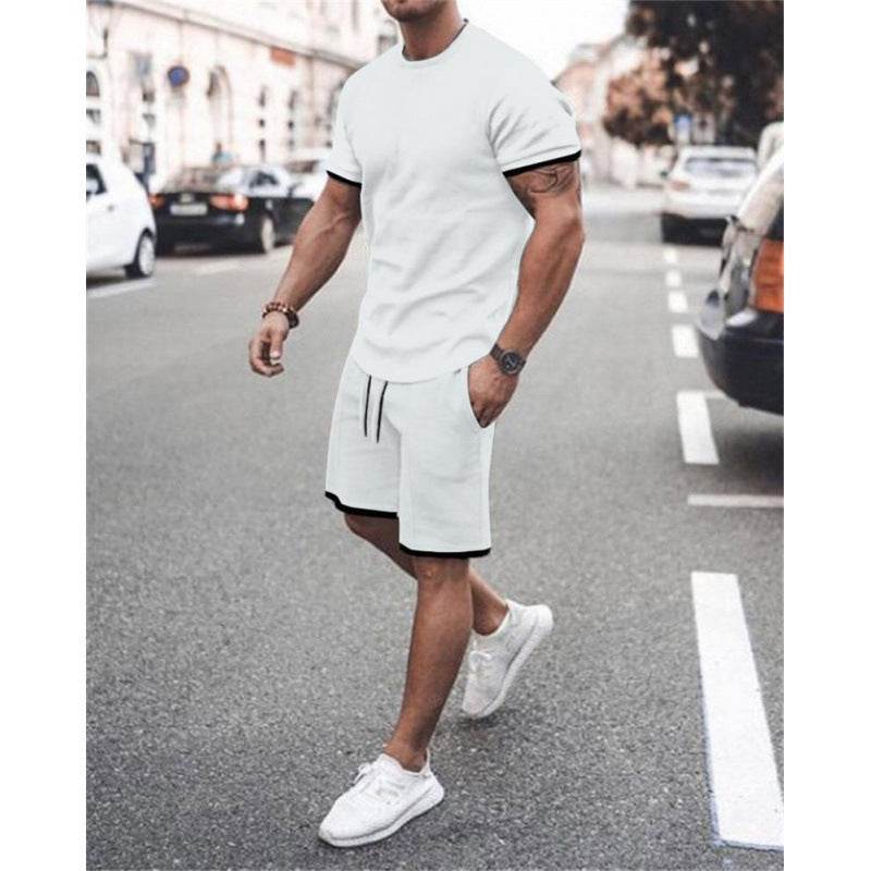 Casual Short Sleeve Men Leisure Set Suit - Multiple Colors & Sizes Available - Buy Center US
