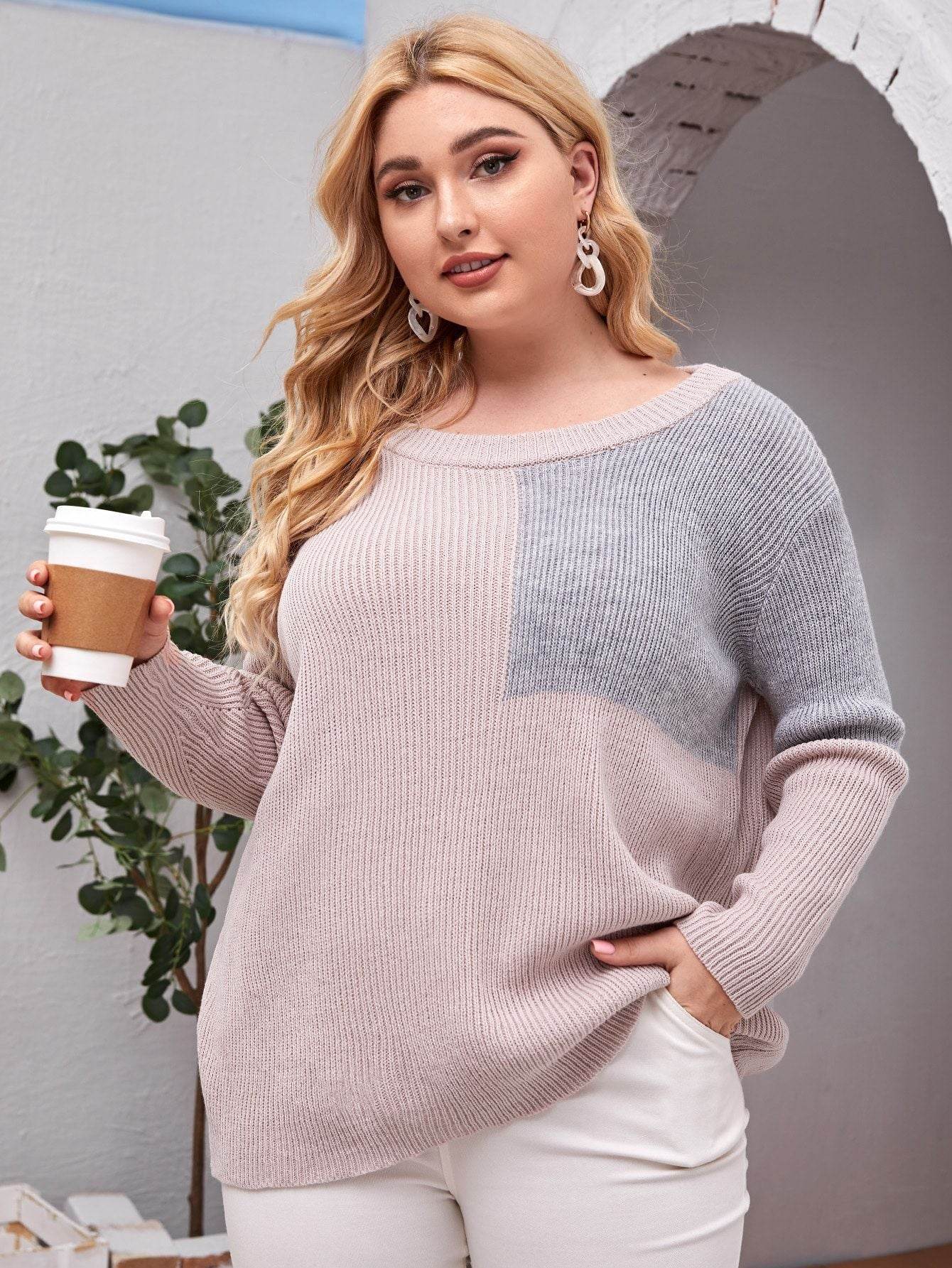 Plus Size Women's Sweater - Distressed Loose Fit, Available in 1XL to 4XL - Buy Center US