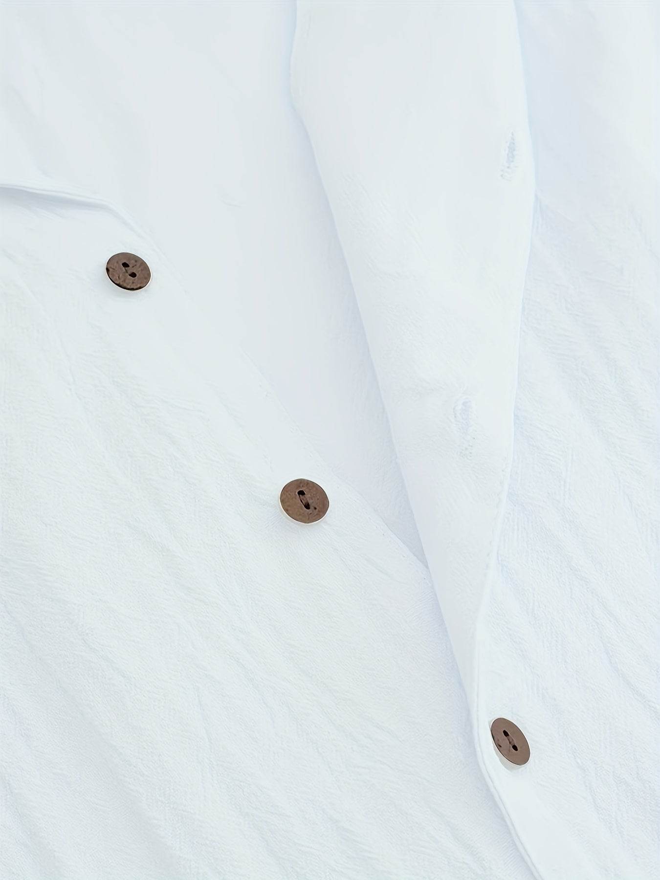 Men's Casual Outdoor Polyester Tops - Lapel Collar, All-Season Fit - Buy Center US