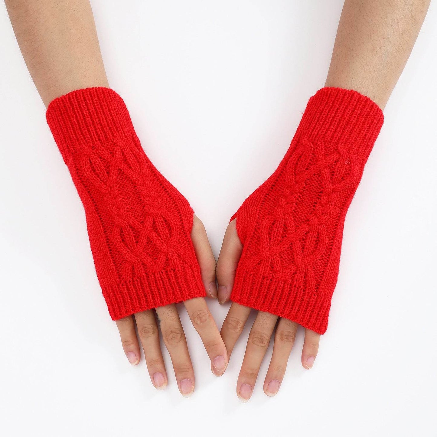 Cute Knitted Half Gloves for Women & Men - Touch Screen, Warm, Stylish - Buy Center US