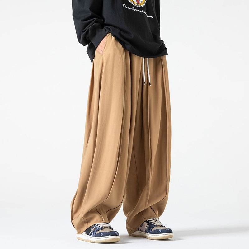 Men's Loose Wide Leg Cargo Bloomers - Solid Color, Multiple Sizes Available - Buy Center US