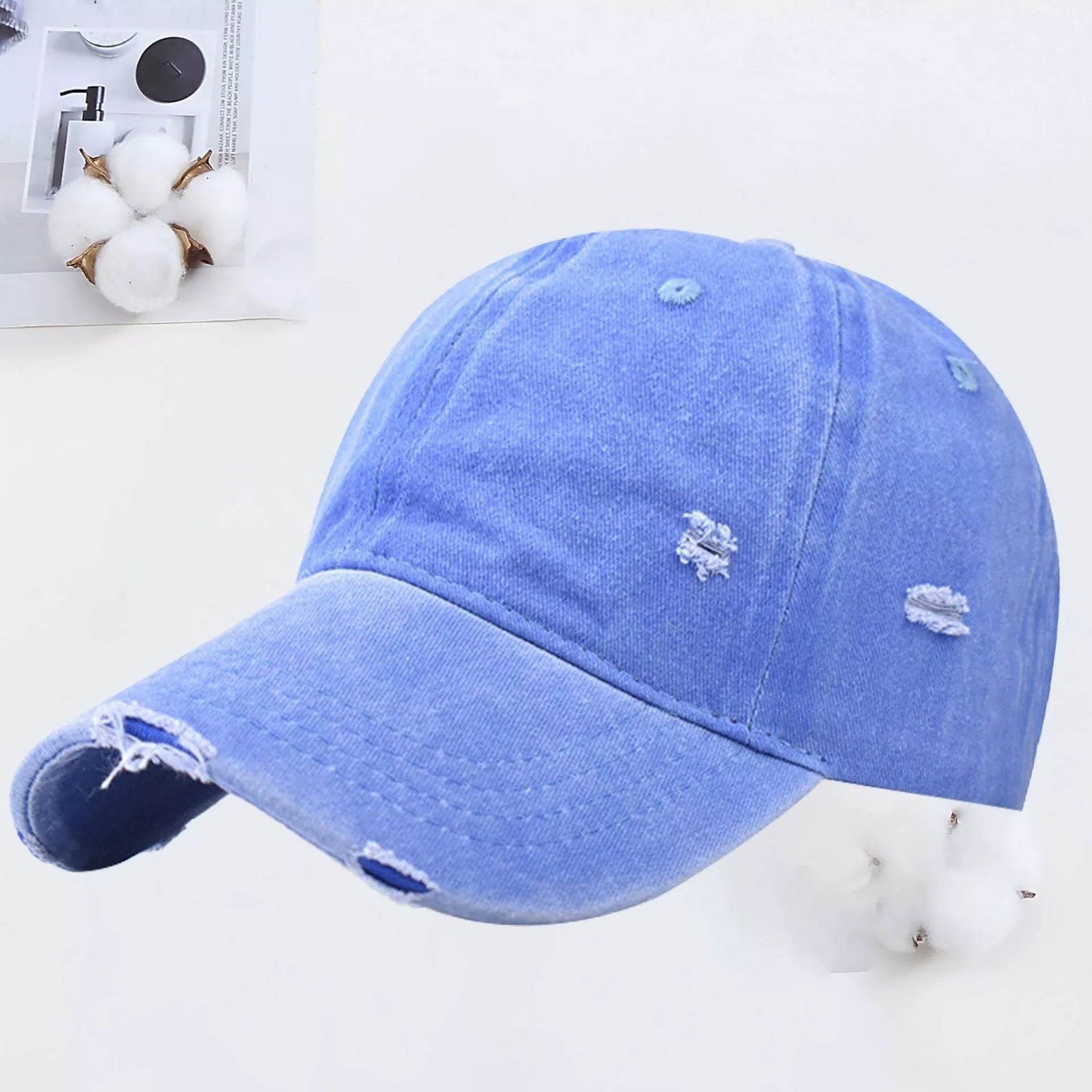 Adjustable Washed Baseball Cap - Embroidered & Printed for All Seasons - Buy Center US