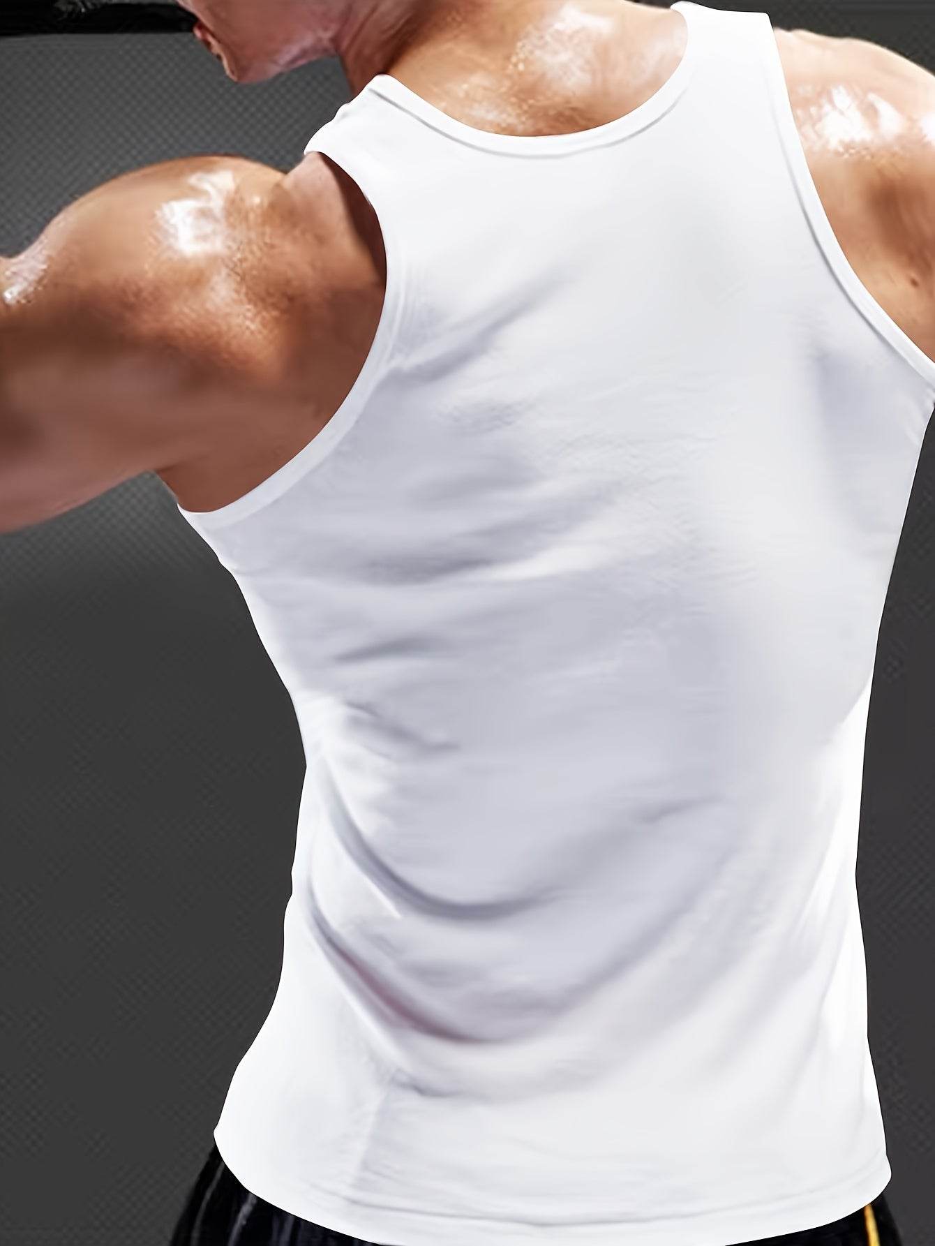 MBD Men's Eiffel Tower Graphic Tank Top - Slim Fit, Breathable Gym Vest - Buy Center US