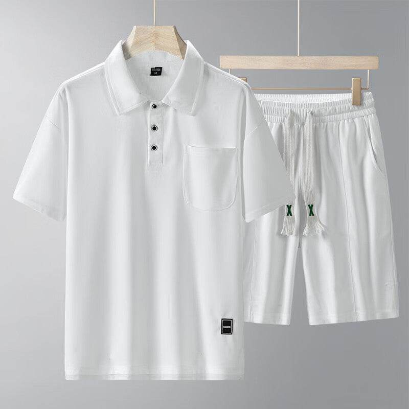 Buycenter Men's Short-Sleeved Sports Suit Set - Stylish Running & Leisure Wear - Buy Center US