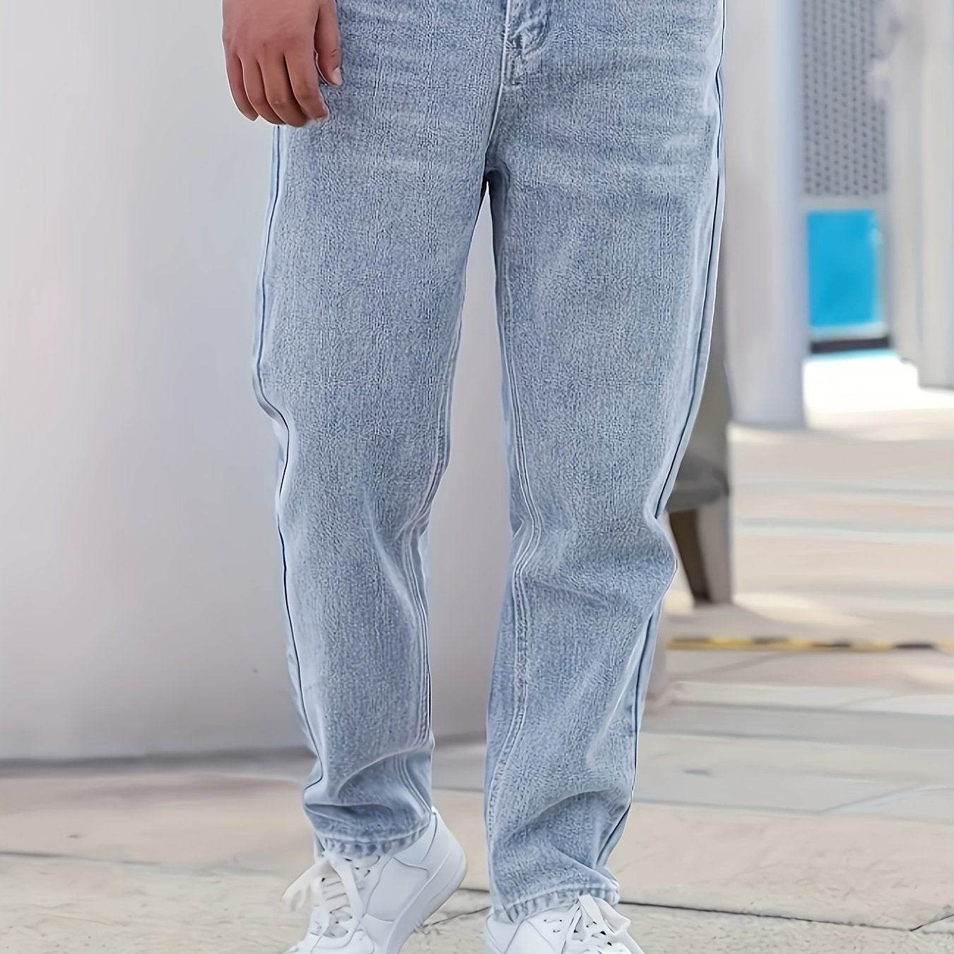 Men's Fashion Denim Jeans - Regular Fit, Cotton Blend, Street Style - Buy Center US