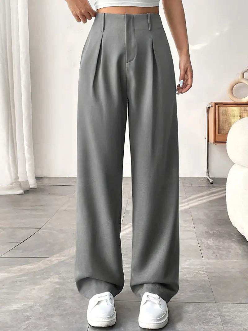 High Waist Wide Leg Leisure Suit Pants for Women - Versatile Autumn & Winter Styles - Buy Center US