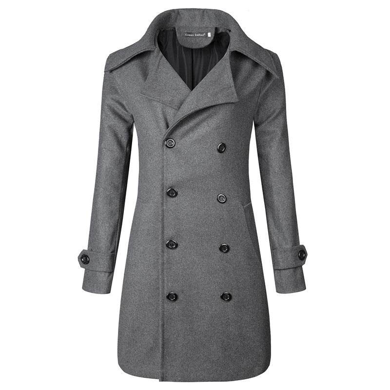 Buycenter Plus Size Double Breasted Trench Coat - Stylish Winter Outerwear - Buy Center US