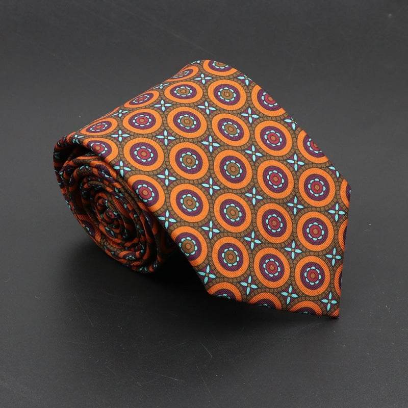 Buycenter Super Soft Silk Ties - 75mm Bohemian Necktie for Men - Buy Center US