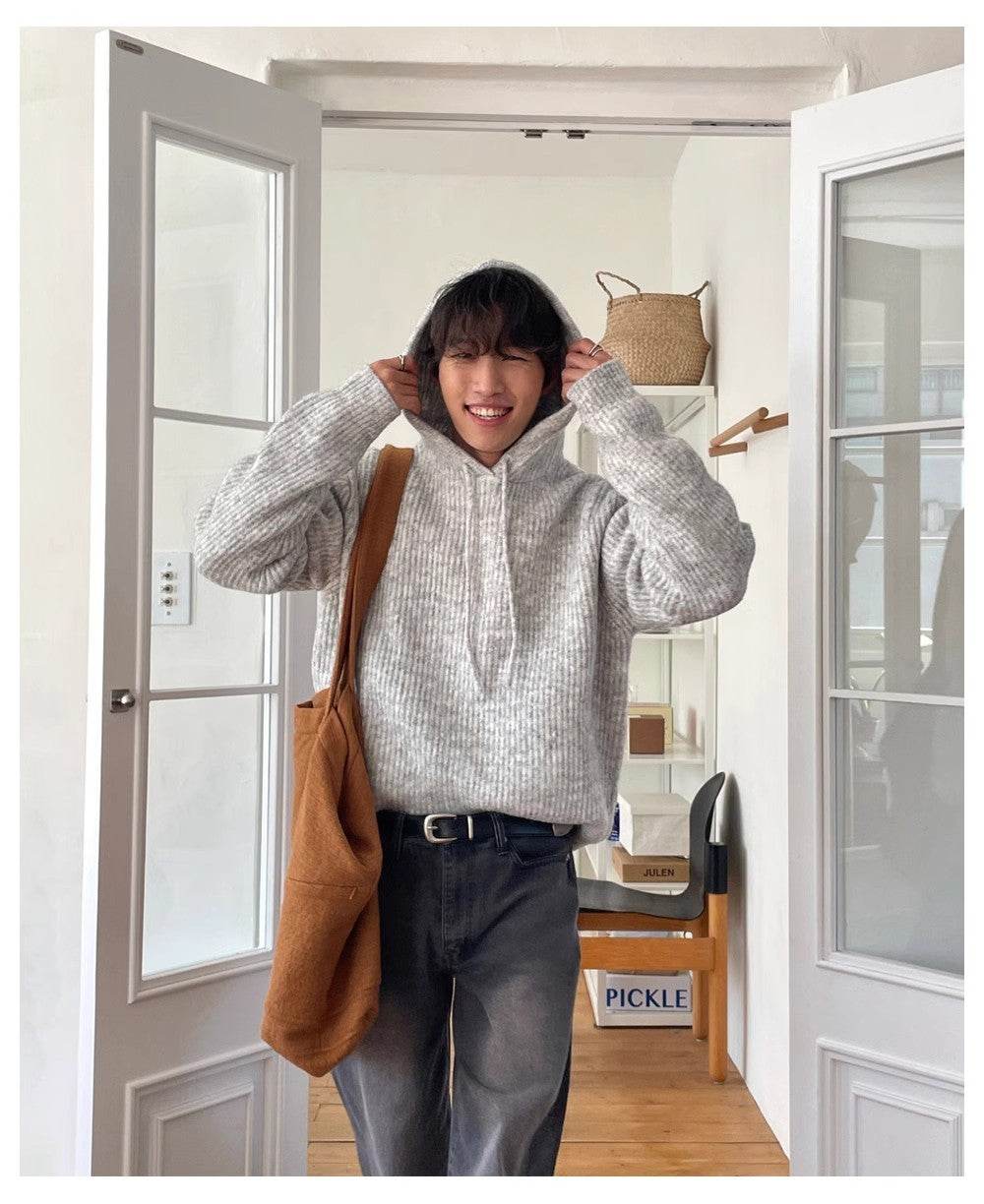 Buycenter Slouchy Thick Fluffy Sweater Jacket - Korean Style, Army Green - Buy Center US