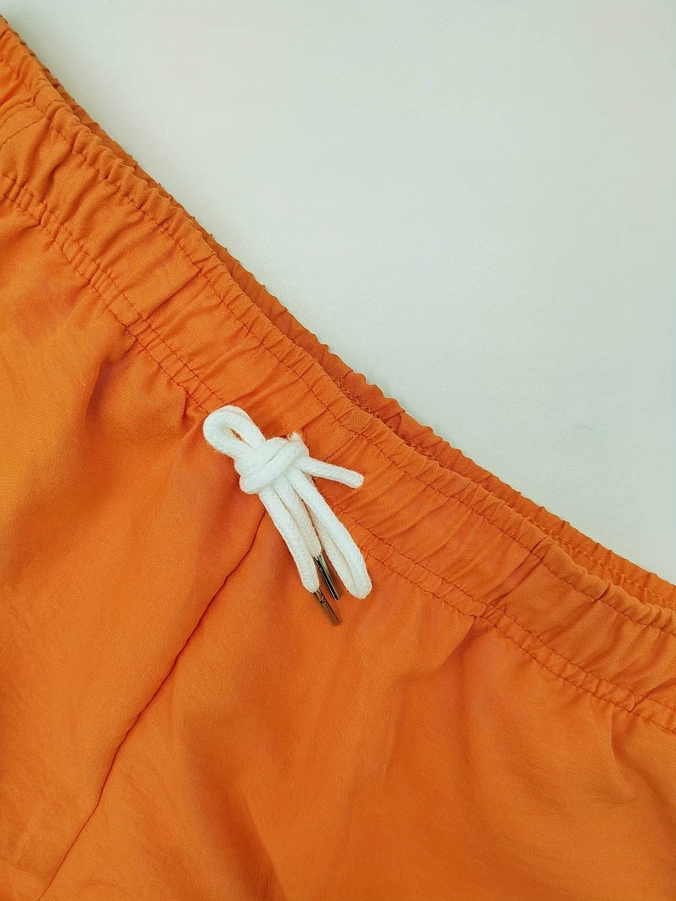 Men's Casual Orange Printed Suit - Two-Piece Outfit for All Seasons - Buy Center US