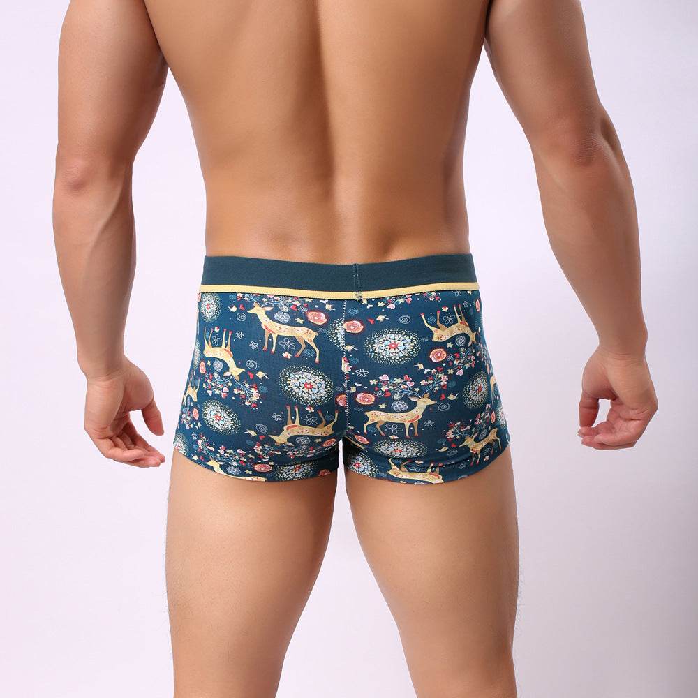 Buycenter Men’s Mid Waist Boxer Pants - Soft Cotton & Breathable Fabric - Buy Center US