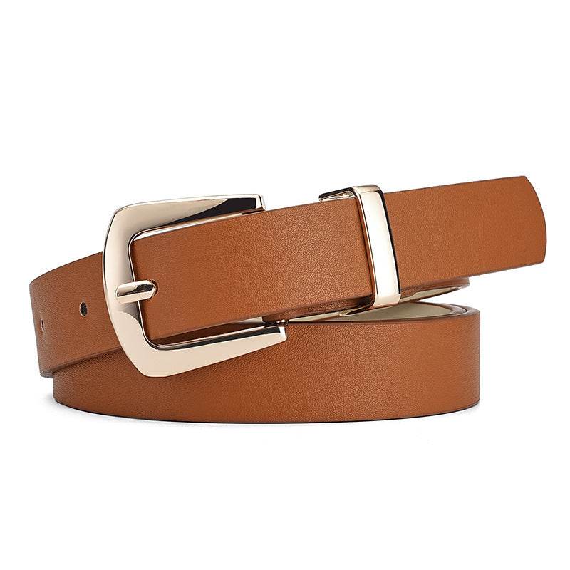 Buycenter Elegant Candy Color Belt - Fashionable Gold Buckle Accessory - Buy Center US