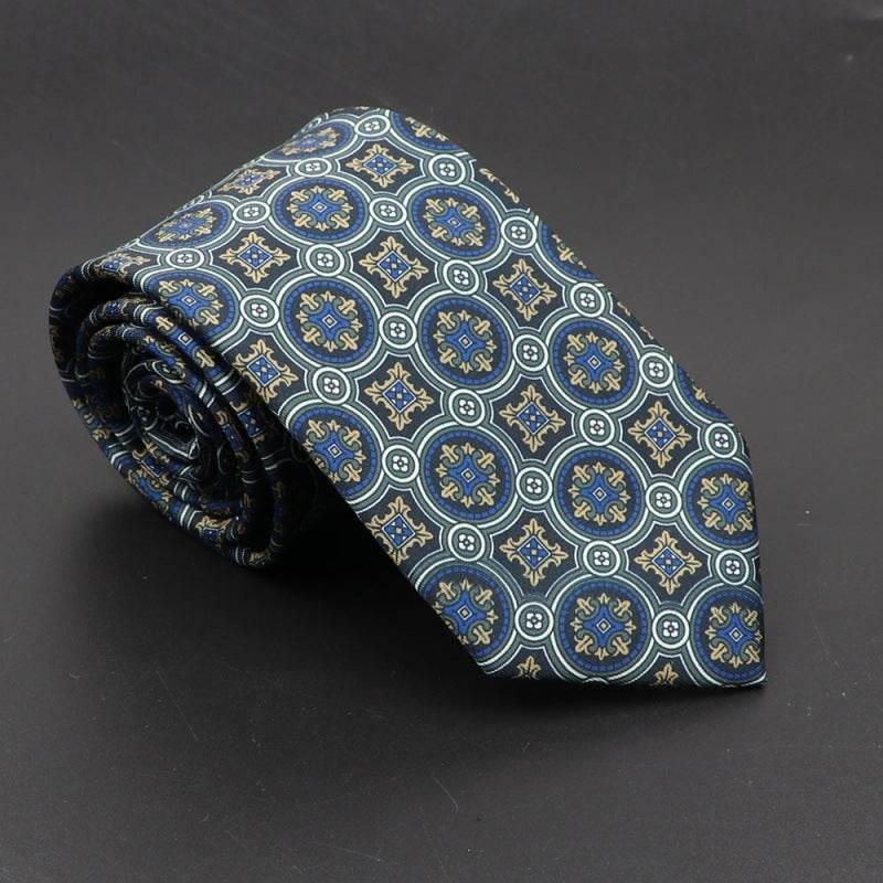 Buycenter Super Soft Silk Ties - 75mm Bohemian Necktie for Men - Buy Center US