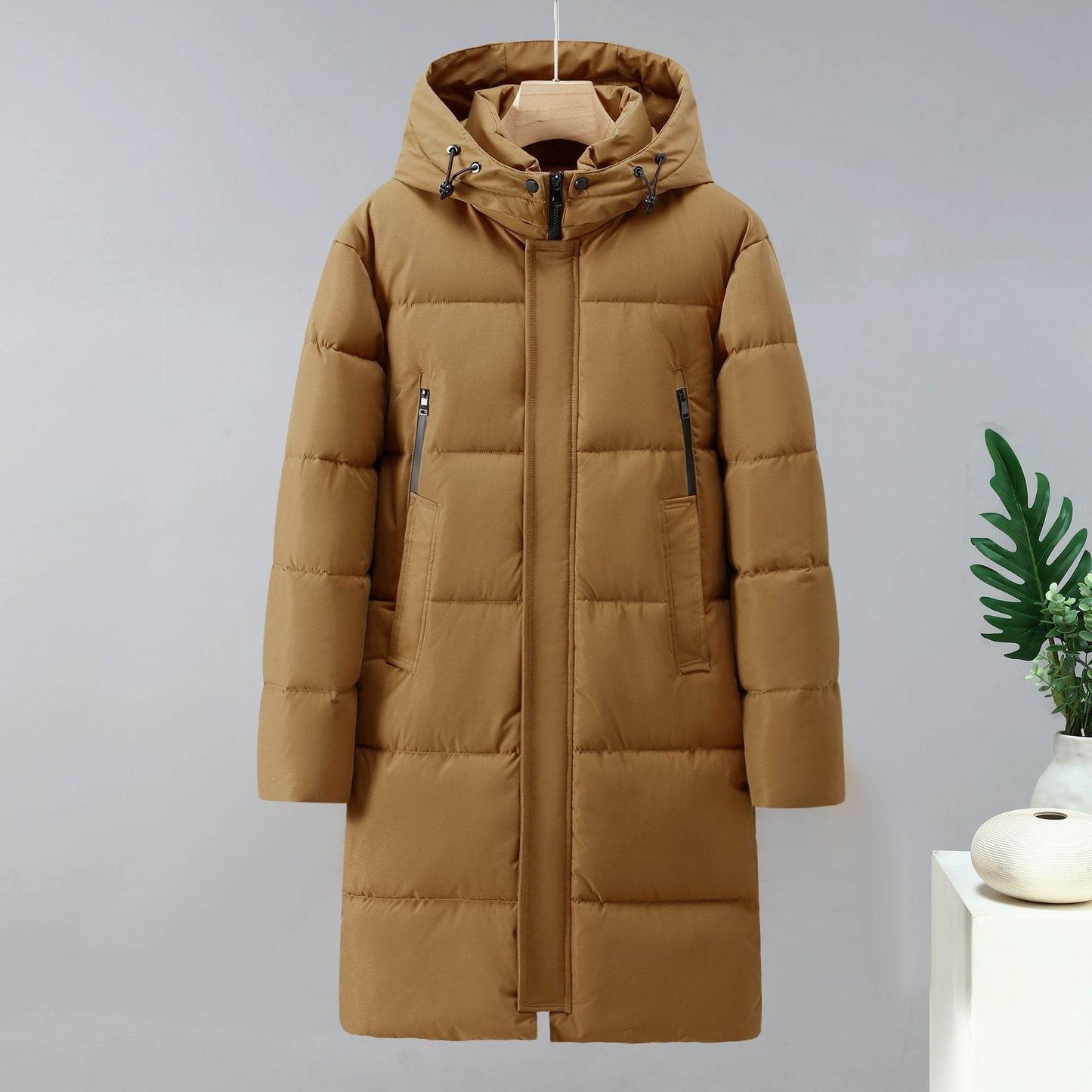 Buycenter Outdoor Windproof Men's Coat - Thickened Mid-Length Design - Buy Center US