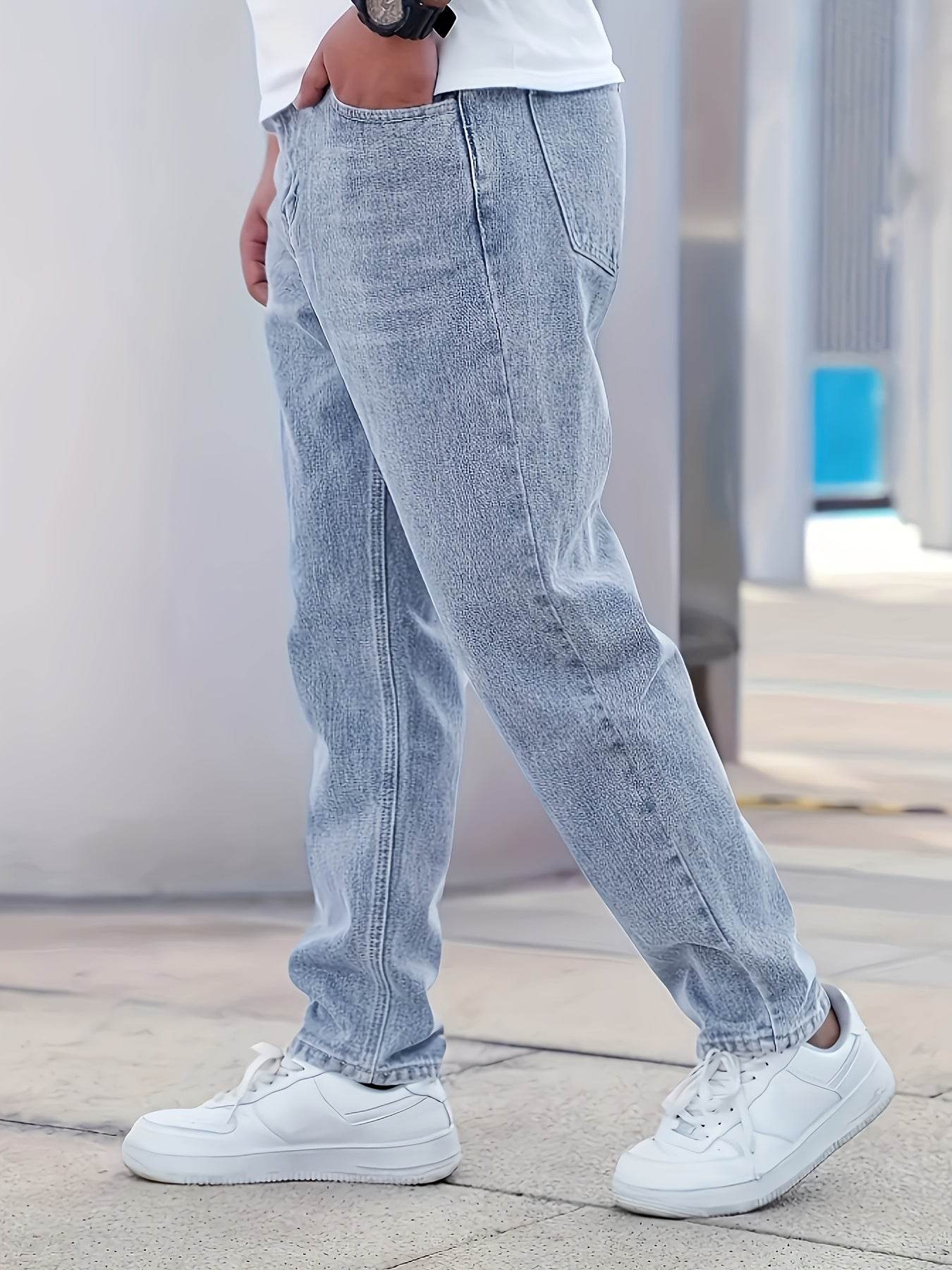 Men's Fashion Denim Jeans - Regular Fit, Cotton Blend, Street Style - Buy Center US