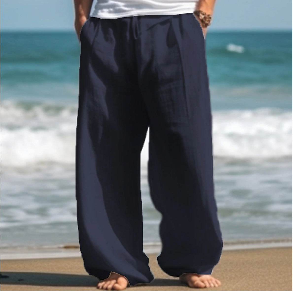 Casual Straight Pants for Teens - Solid Colors, Micro-Elastic Waist - Buy Center US
