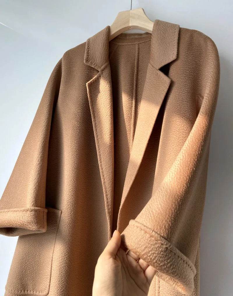 RosEvans Handmade Wool Coat - Double-Sided, Casual Style for Women - Buy Center US