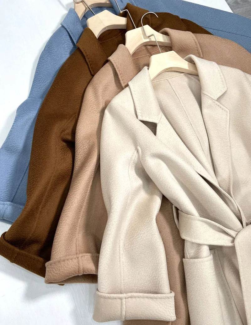 RosEvans Handmade Wool Coat - Double-Sided, Casual Style for Women - Buy Center US