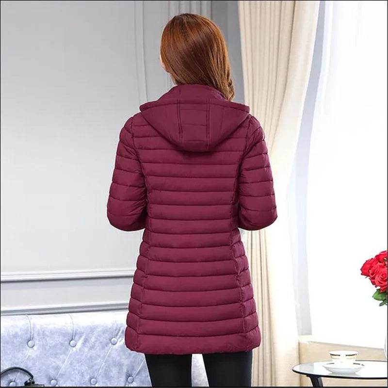 VWBQNZ Winter Women’s Jacket - Detachable Hooded Slim Coat 6XL - Buy Center US