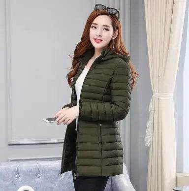 VWBQNZ Winter Women’s Jacket - Detachable Hooded Slim Coat 6XL - Buy Center US